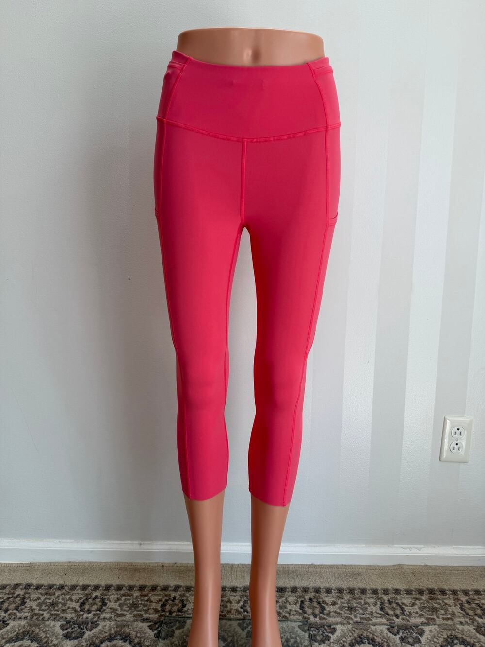 Lululemon Fast & Free High-Rise 19” Crop Leggings Pink Nulux  Sz 4